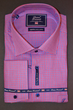 Купить приталенная модная мужская сорочка (рубашка) Италия в клетку c нагрудным карманом оптом и в розницу в наличии со склада в Москве интернет-магазин