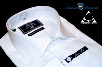 Стильная белая однотонная приталенная классическая мужская рубашка 
(сорочка) Италия купить оптом и в розницу в наличии со склада в Москве 
интернет-магазин